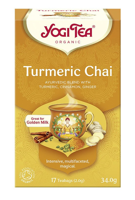 Herbatka złoty chai z kurkumą (turmeric chai) BIO (17 x 2 g) 34 g - YOGI TEA
