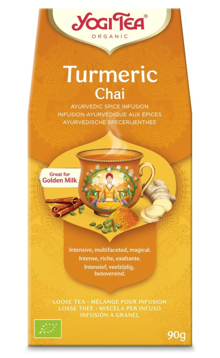 Herbatka złoty chai z kurkumą (turmeric chai) BIO 90 g - YOGI TEA