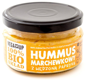 Hummus marchewkowy z wędzoną papryką BIO 190 g - VEGA UP