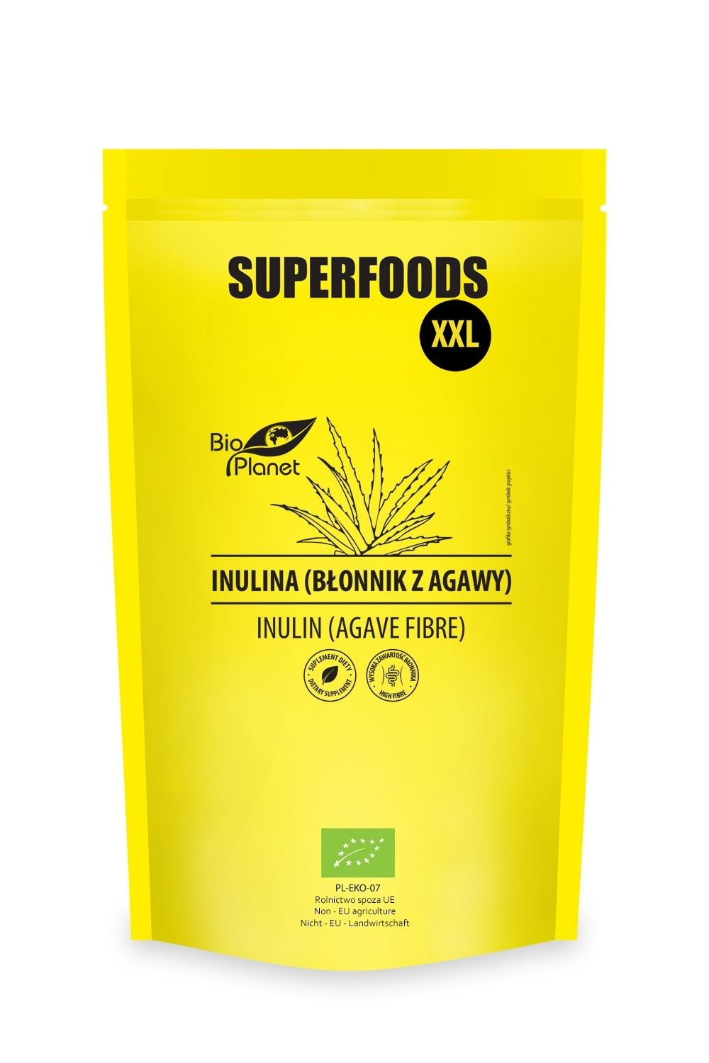 Inulina (błonnik z agawy) BIO 600 g - BIO PLANET SUPERFOODS