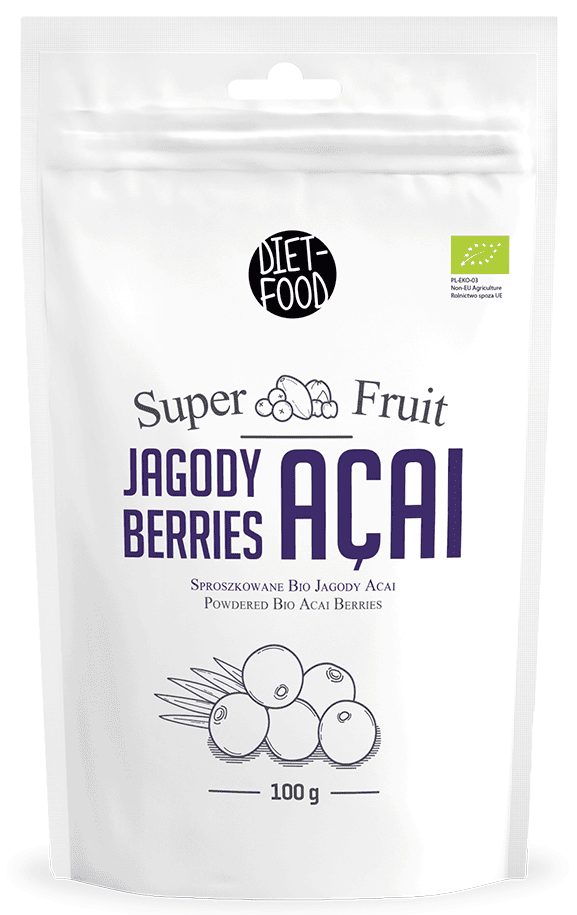 Jagody acai sproszkowane BIO 100 g - DIET-FOOD