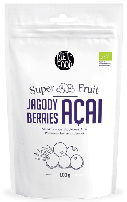 Jagody acai sproszkowane BIO 100 g - DIET-FOOD