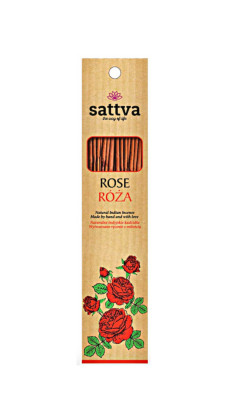 Kadzidło indyjskie róża (15 szt.) 30 g - SATTVA (WELLNESS)