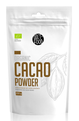 Kakao w proszku o obniżonej zawartości tłuszczu BIO 200 g - DIET-FOOD