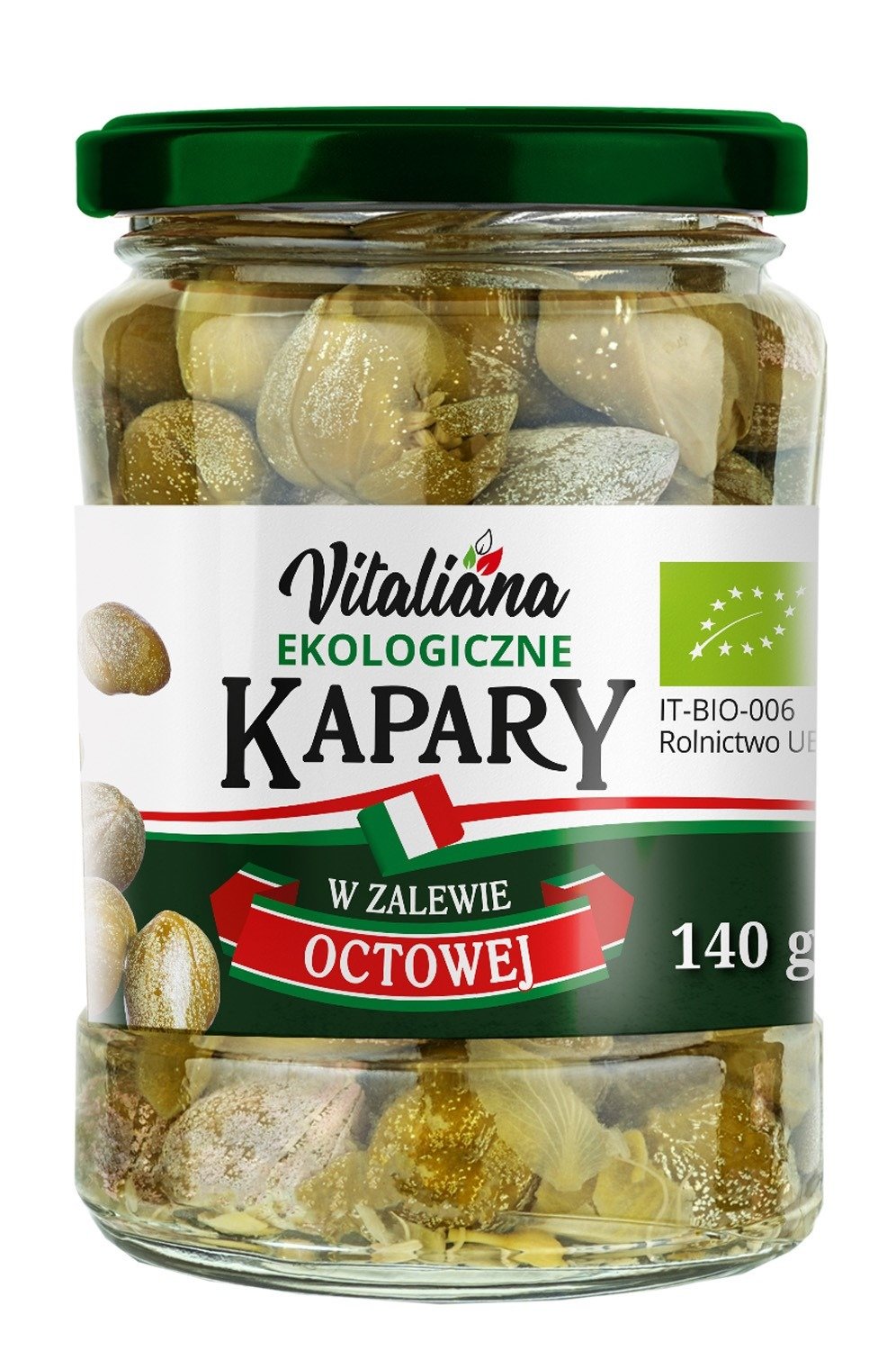 Kapary marynowane BIO 140 g (90 g) - VITALIANA