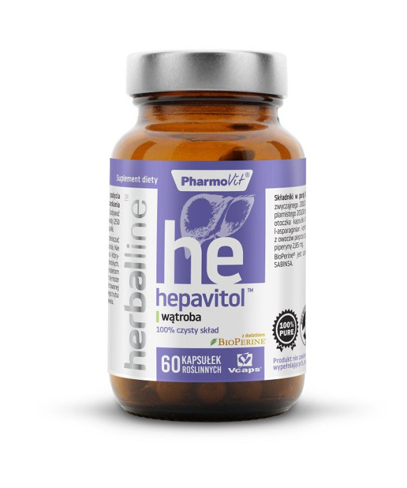 Kapsułki na wątrobę (hepavitol) bezglutenowe 60 szt. - PHARMOVIT (HERBALLINE)