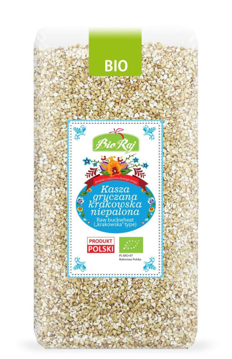 Kasza gryczana krakowska niepalona BIO (POLSKA) 500 g - BIO RAJ