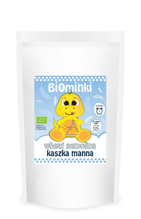 Kaszka manna bez dodatku cukrów BIO 200 g - BIOMINKI