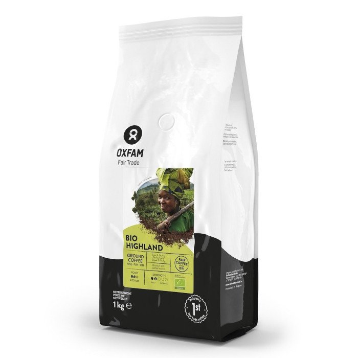 Kawa mielona arabica/robusta wysokogórska fair trade BIO 1 kg - OXFAM