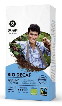 Kawa mielona bezkofeinowa arabica/robusta fair trade BIO 250 g - OXFAM