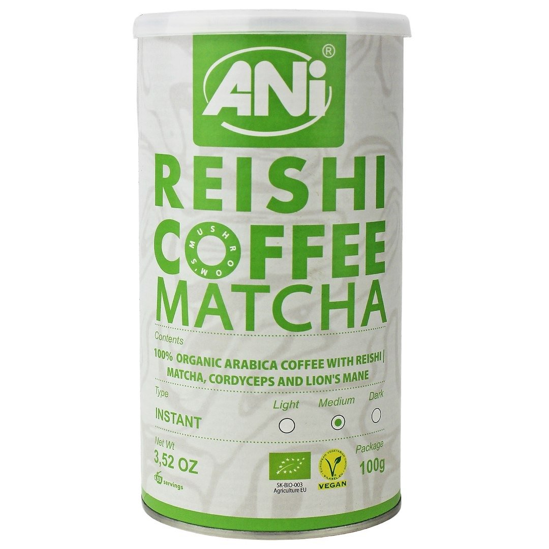Kawa rozpuszczalna arabica z reishi i matchą BIO 100 g - ANI