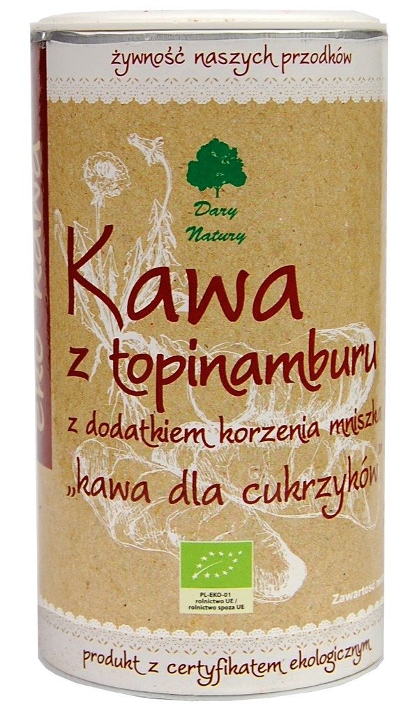 Kawa z topinamburu z korzeniem mniszka lekarskiego BIO 200 g - DARY NATURY