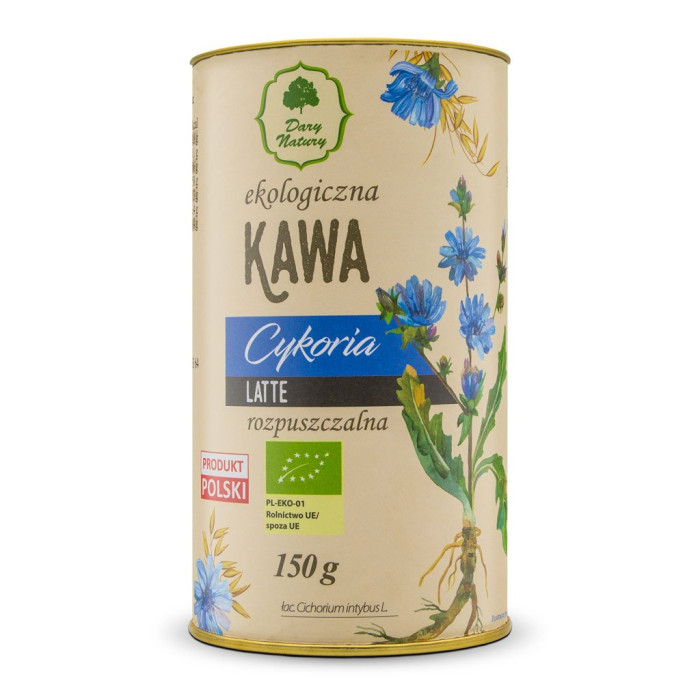 Kawa zbożowa instant owsiana z cykorią latte BIO 150 g - DARY NATURY
