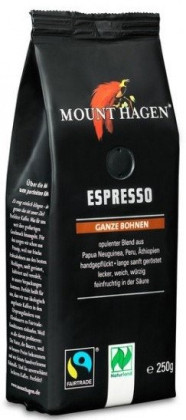Kawa ziarnista arabica 100 % espresso fair trade BIO 250 g - MOUNT HAGEN