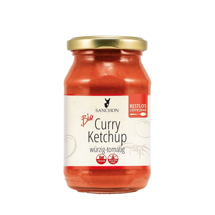 Ketchup curry bezglutenowy BIO 250 ml - SANCHON