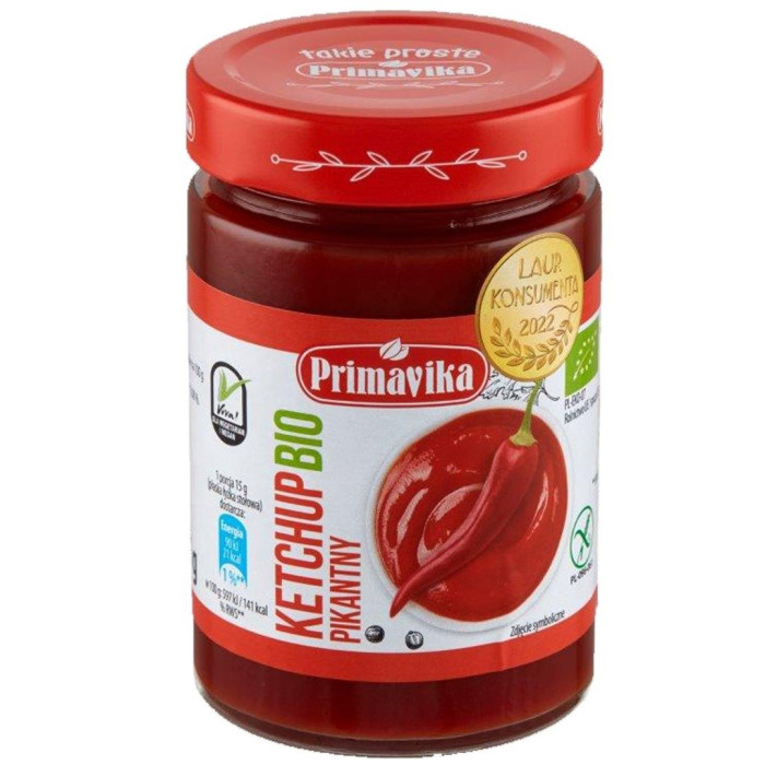 Ketchup pikantny bezglutenowy BIO 315 g - PRIMAVIKA (PRIMAECO)