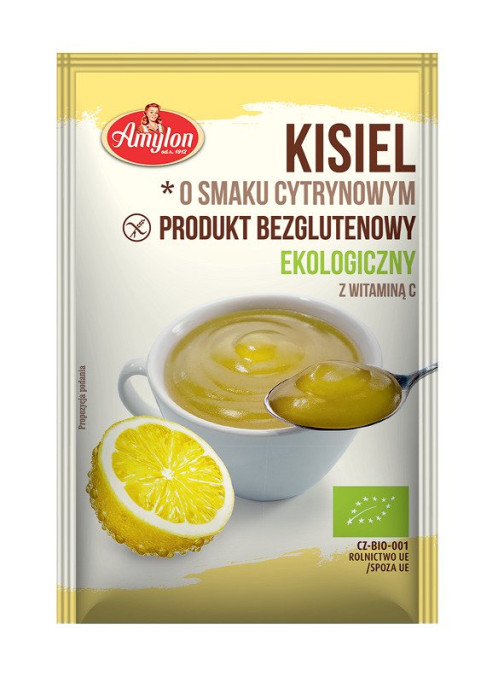 Kisiel instant o smaku cytrynowym bezglutenowy BIO 30 g - AMYLON