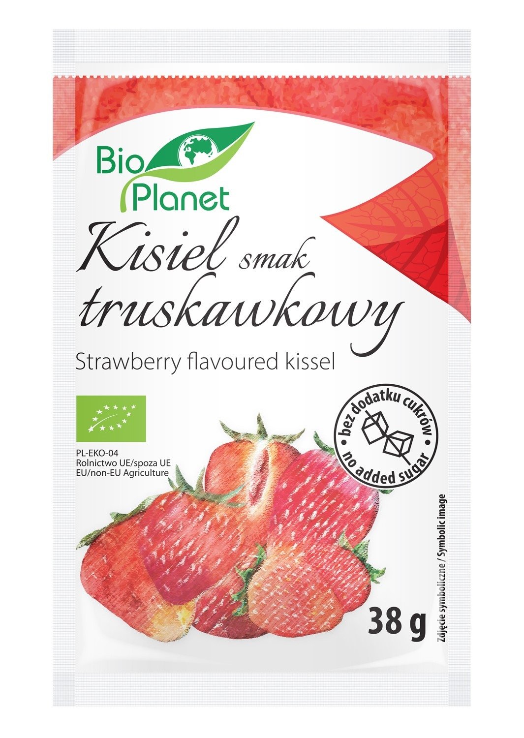 Kisiel o smaku truskawkowym z truskawkami BIO 38 g - BIO PLANET