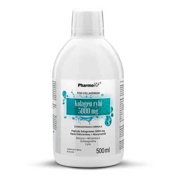 Kolagen rybi (5 000 mg) w płynie bezglutenowy 500 ml - PHARMOVIT