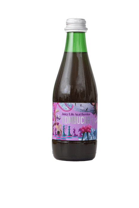 Kombucha o smaku jagód acai (juicy life acai berries) BIO 330 ml - KOMBUCHA BY LAURENT (PRODUKT SEZONOWY)