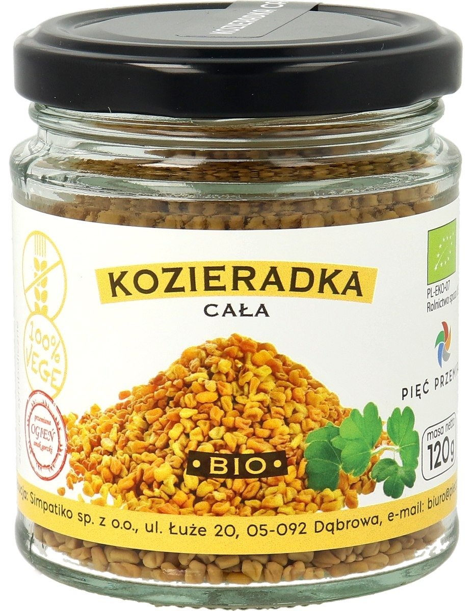 Kozieradka ziarno bezglutenowa BIO 120 g - PIĘĆ PRZEMIAN