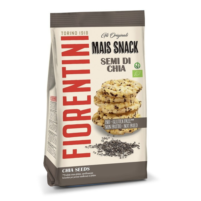 Krążki kukurydziane z chia bezglutenowe BIO 50 g - FIORENTINI