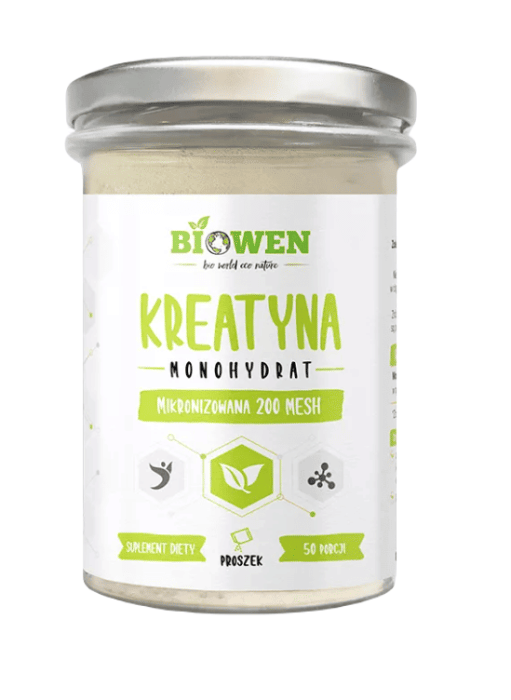 Kreatyna monohydrat proszek bezglutenowa 250 g - BIOWEN