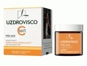Krem do twarzy rozjaśniający nawilżający antyoksydacyjny 50 ml - UZDROVISCO (PRE-AGE)