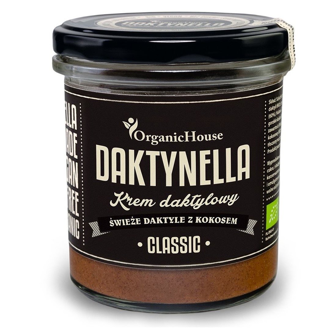 Krem&#x20;kokos&#x20;-&#x20;daktyle&#x20;medjool&#x20;classic&#x20;bezglutenowy&#x20;BIO&#x20;280&#x20;g&#x20;-&#x20;ORGANICHOUSE&#x20;&#x28;DAKTYNELLA&#x29;