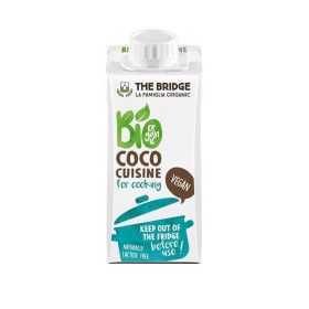 Krem kokosowy do gotowania bez dodatku cukrów bezglutenowy BIO 200 ml - THE BRIDGE