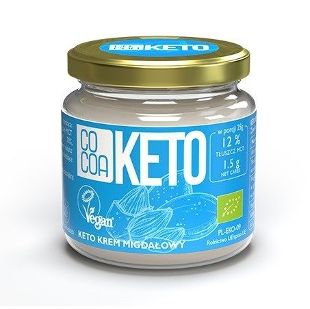 Krem migdałowy z olejem mct bez dodatku cukrów keto BIO 200 g - COCOA