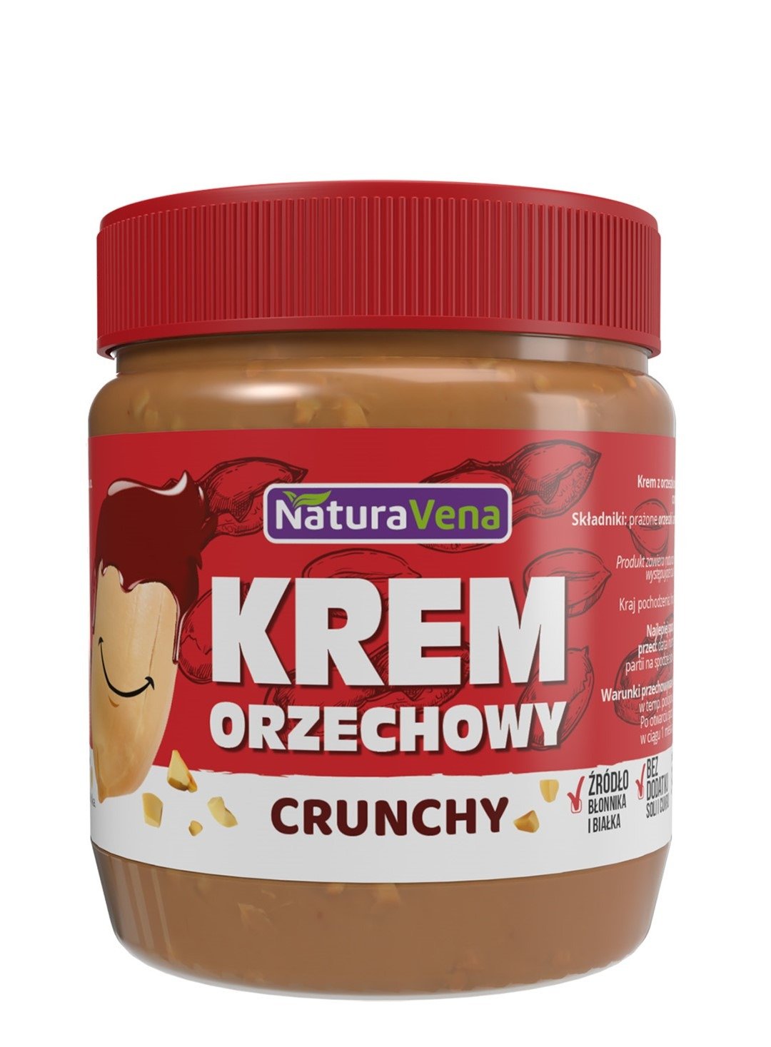 Krem&#x20;orzechowy&#x20;crunchy&#x20;100&#x20;&#x25;&#x20;bez&#x20;dodatku&#x20;soli&#x20;i&#x20;cukr&#xF3;w&#x20;340&#x20;g&#x20;&#x20;-&#x20;NATURAVENA