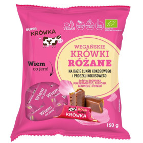 Krówki o smaku różanym bezmleczne bezglutenowe BIO 150 g - ME GUSTO (SUPER KRÓWKA)