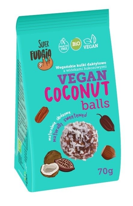 Kulki daktylowe z wiórkami kokosowymi BIO 70 g - ME GUSTO (SUPER FUDGIO)