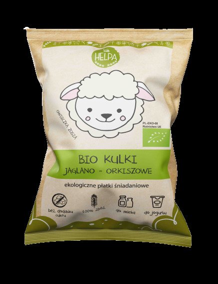 Kulki jaglano - orkiszowe bez dodatku cukrów BIO 160 g - HELPA