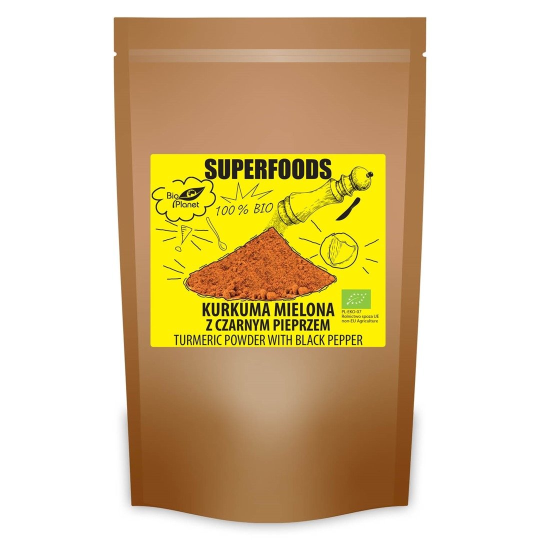 Kurkuma mielona z czarnym pieprzem BIO 200 g - BIO PLANET SUPERFOODS