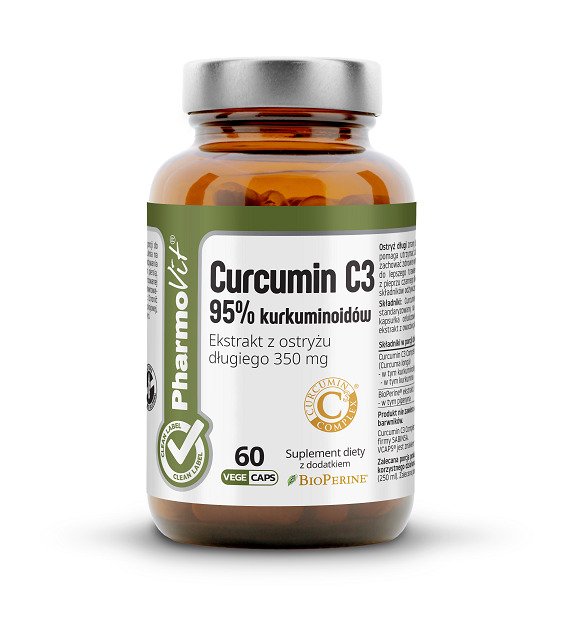 Kurkumina (350 mg) bezglutenowa 60 kapsułek - PHARMOVIT (CLEAN LABEL)