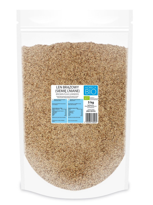 Len brązowy (siemię lniane) BIO 5 kg - HORECA (BIO PLANET)