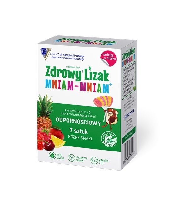 Lizaki mix smaków na odporność bez cukru bezglutenowy (7 szt.) 42 g - MNIAM MNIAM STARPHARMA