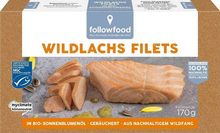 Łosoś dziki wędzony msc filety w BIO OLEJU SŁONECZNIKOWYM 170 g - FOLLOWFOOD