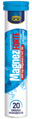 Magnez forte + witamina b6 o smaku cytrynowym 20 tabletek musujących - VITAL POWER