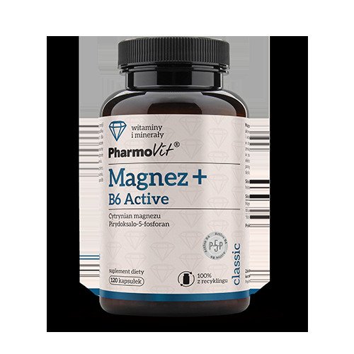 Magnez + witamina b6 activ bezglutenowy 120 kapsułek - PHARMOVIT (CLASSIC)