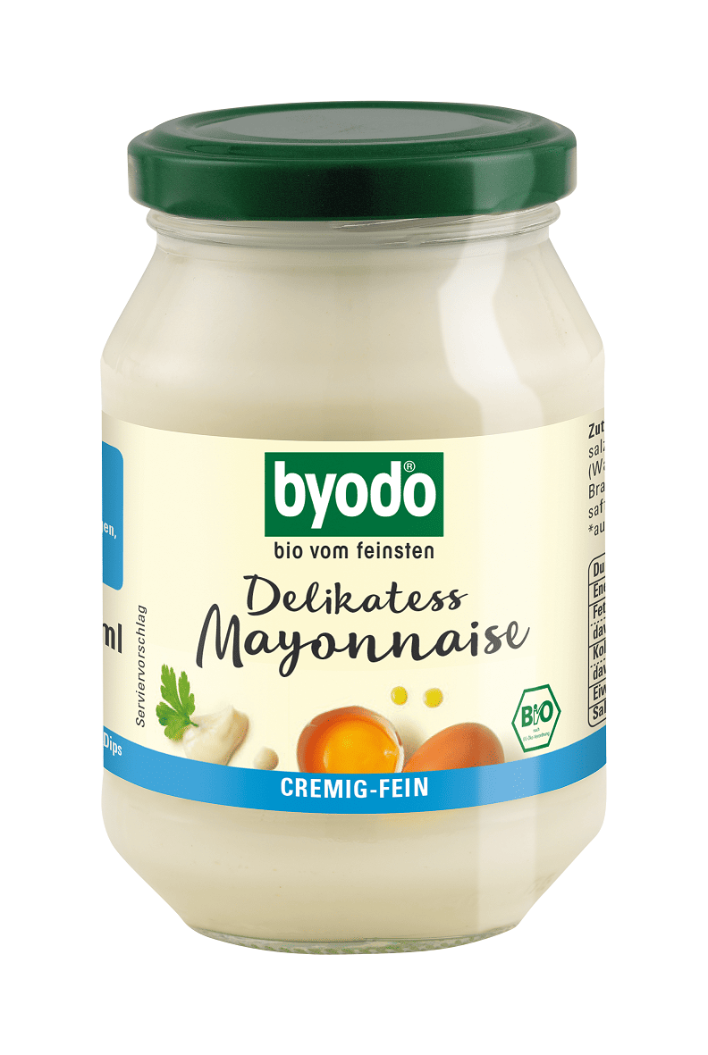Majonez jajeczny delikatny bezglutenowy BIO 250 ml - BYODO