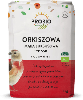 Mąka orkiszowa luksusowa typ 550 BIO 1 kg - PROBIO
