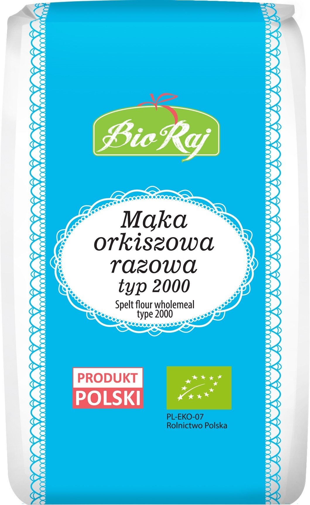 Mąka orkiszowa razowa typ 2000 BIO (POLSKA) 1 kg - BIO RAJ