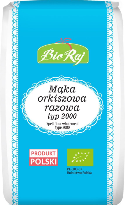 Mąka orkiszowa razowa typ 2000 BIO (POLSKA) 1 kg - BIO RAJ