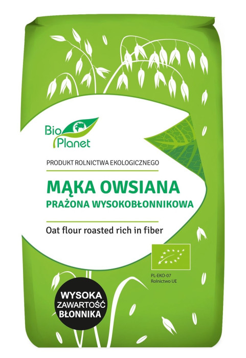 Mąka owsiana prażona wysokobłonnikowa BIO 400 g - BIO PLANET