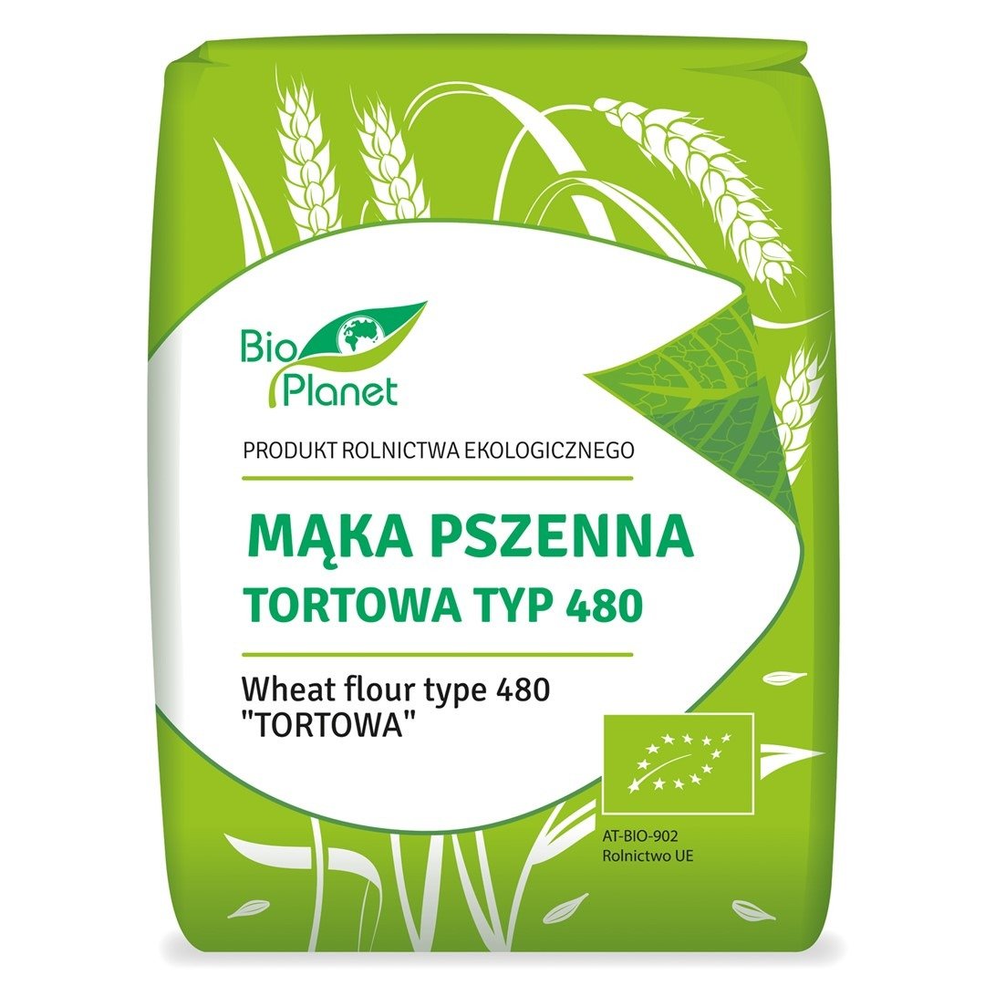 Mąka pszenna tortowa typ 480 BIO 1 kg - BIO PLANET