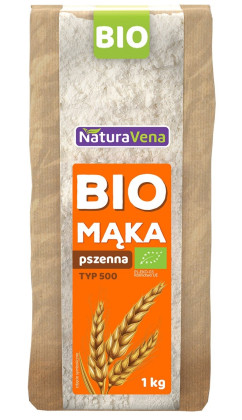 Mąka pszenna typ 500 BIO 1 kg - NATURAVENA