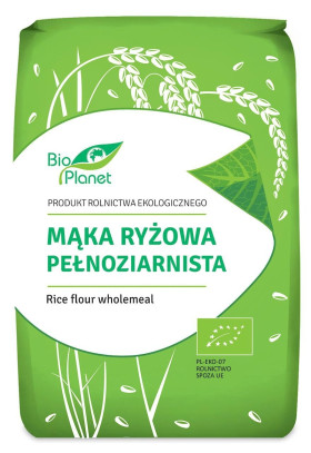 Mąka ryżowa pełnoziarnista bezglutenowa BIO 1 kg - BIO PLANET